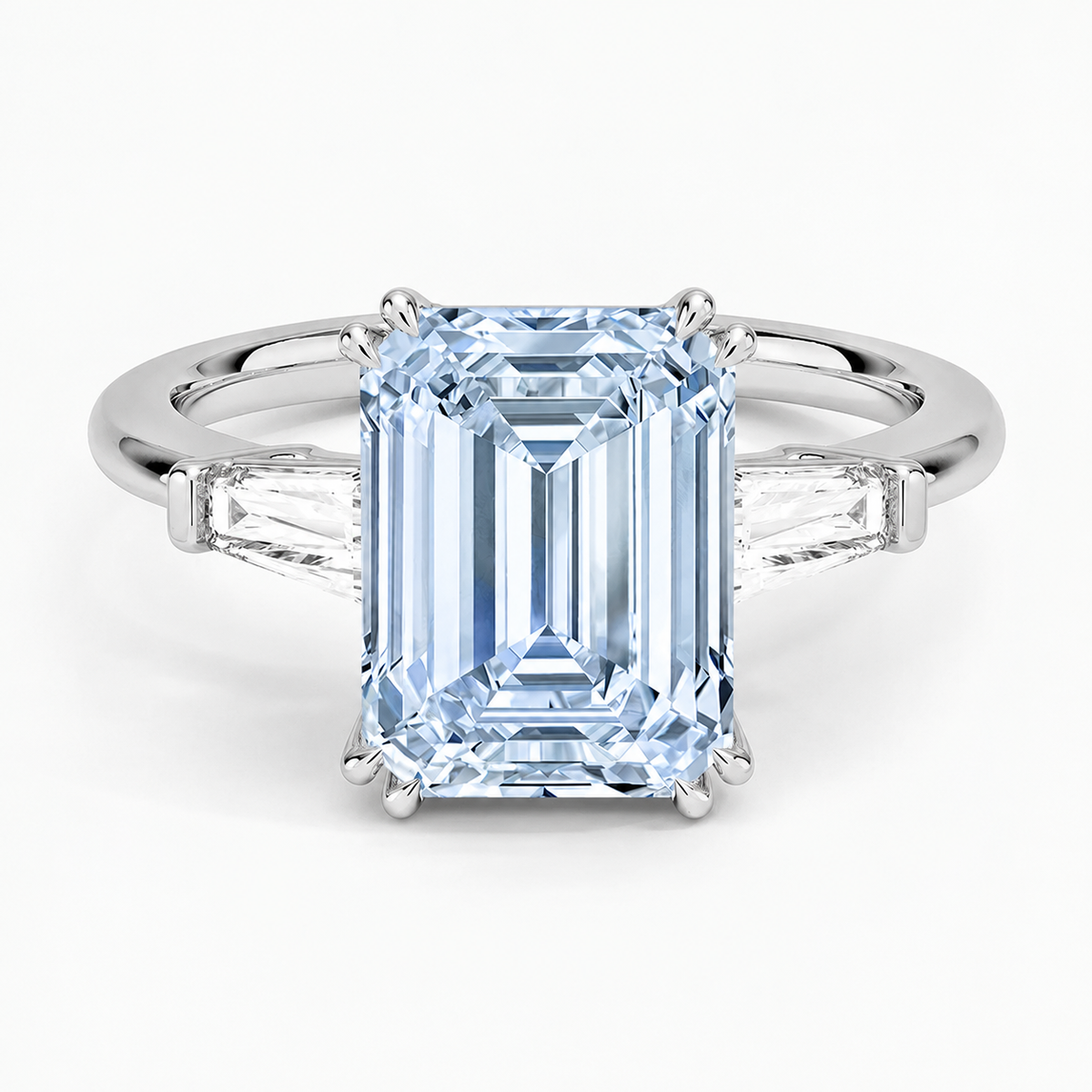 Opera Three Stone Diamond Engagement Ring