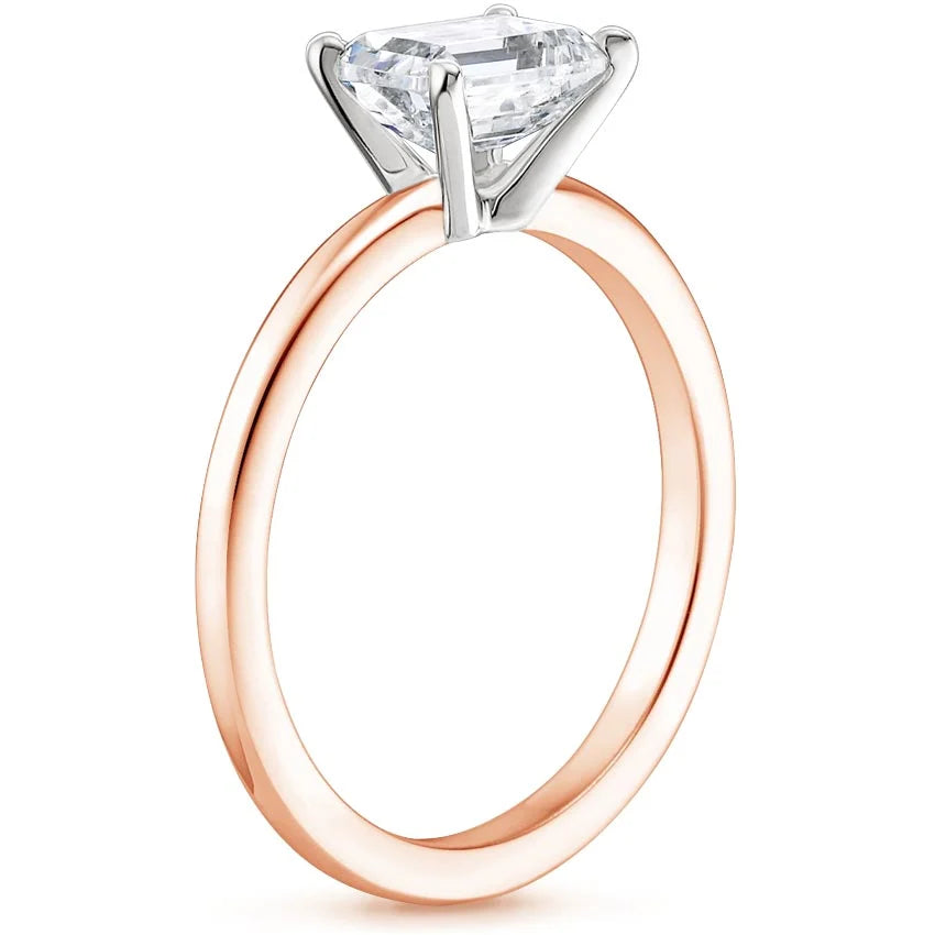 Horizontal Petite Comfort Fit Solitaire Ring