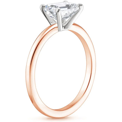 Horizontal Petite Comfort Fit Solitaire Ring