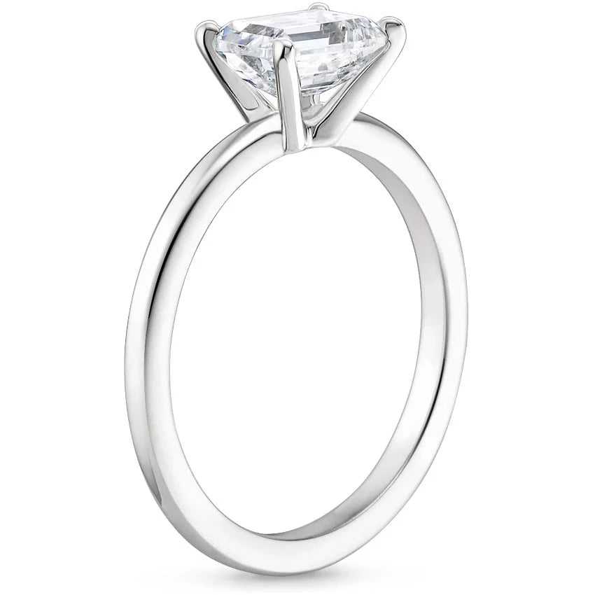 Horizontal Petite Comfort Fit Solitaire Ring