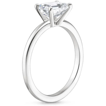 Horizontal Petite Comfort Fit Solitaire Ring
