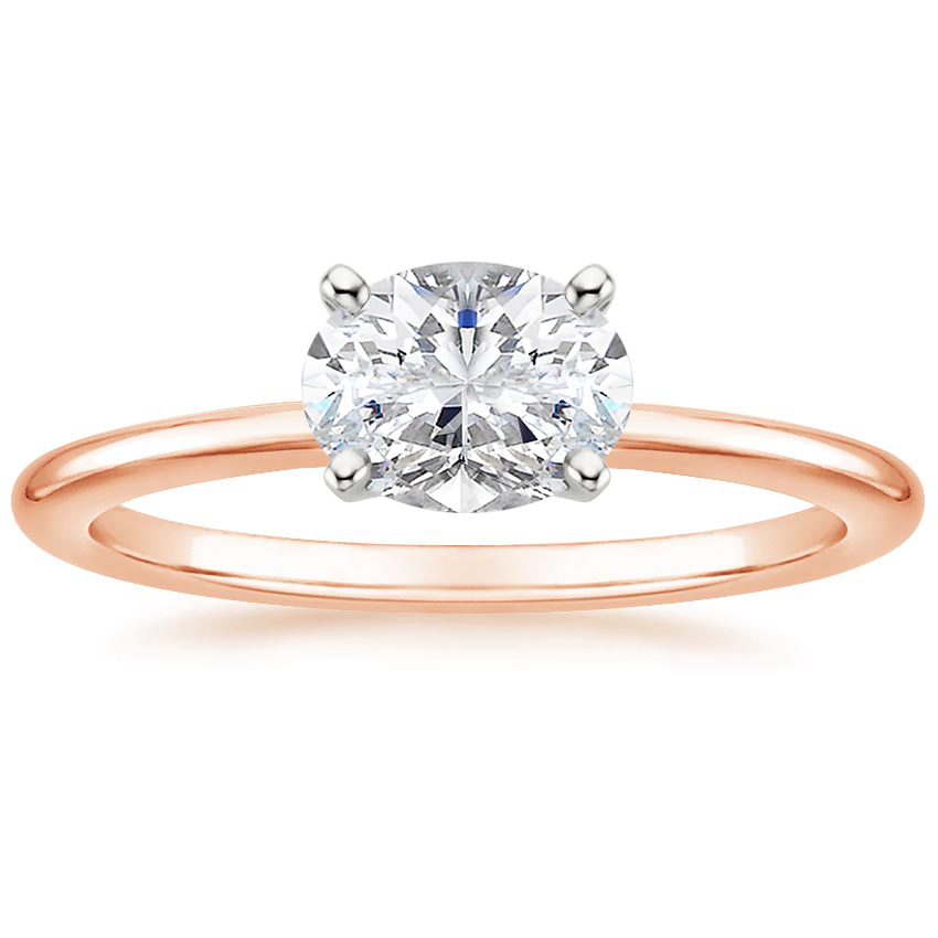 Horizontal Petite Comfort Fit Solitaire Ring