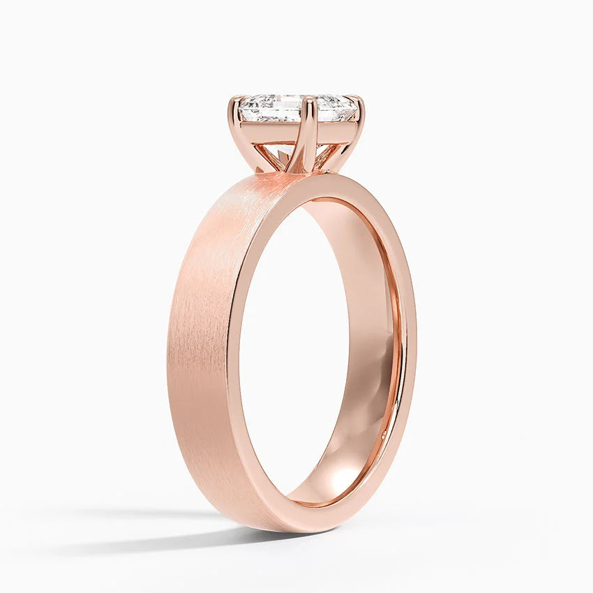 Peyton 4mm Satin Finish Solitaire Ring