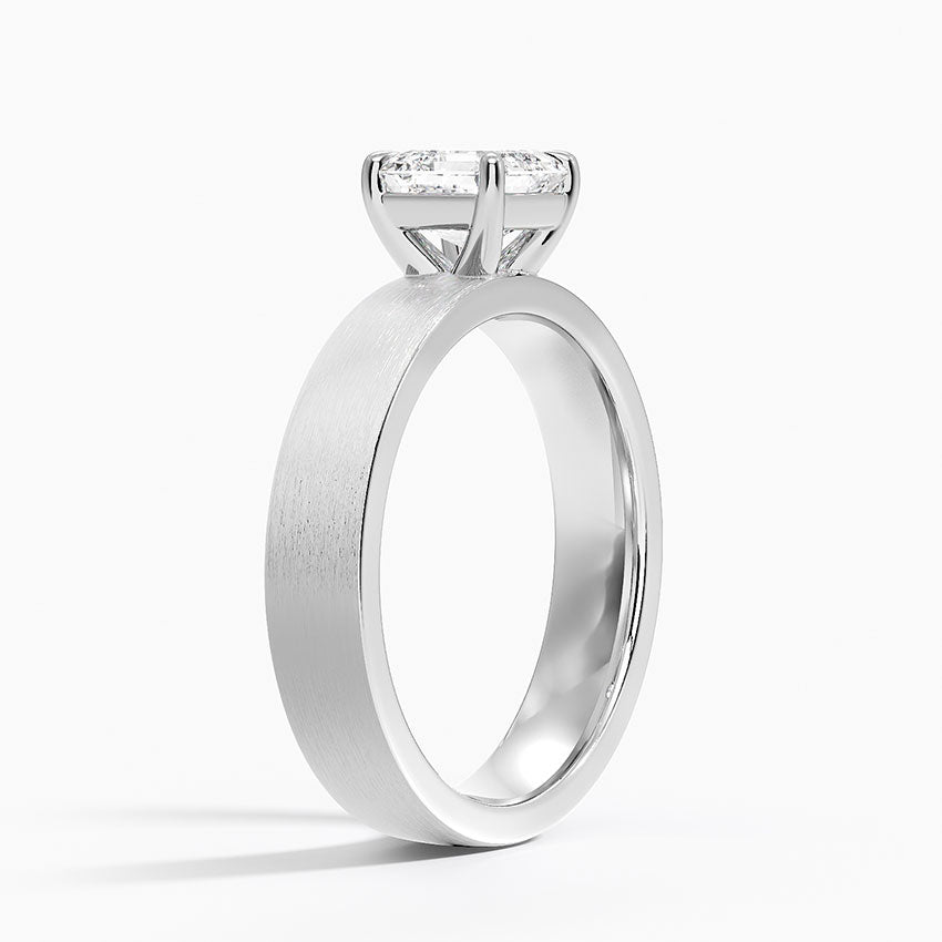 Peyton 4mm Satin Finish Solitaire Ring