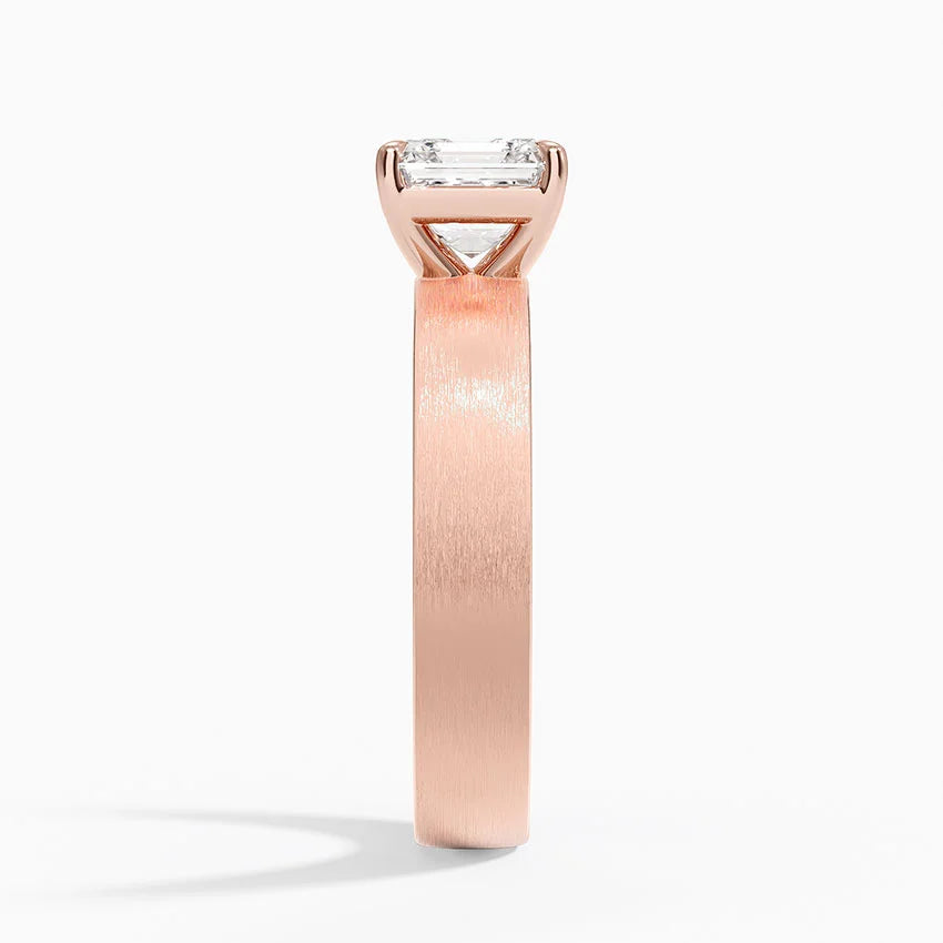 Peyton 4mm Satin Finish Solitaire Ring