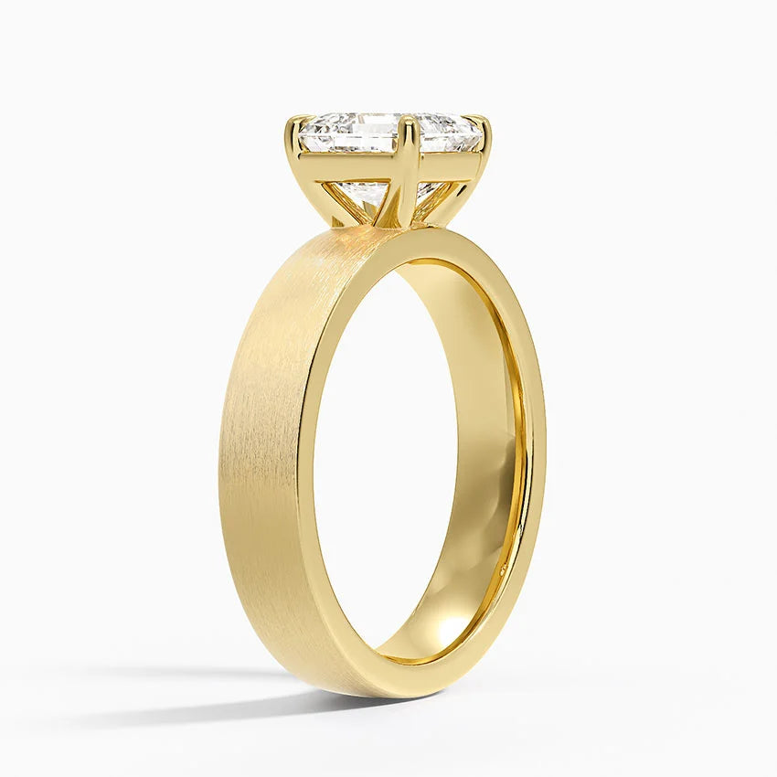 Peyton 4mm Satin Finish Solitaire Ring