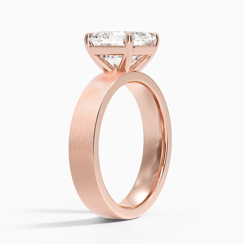 Peyton 4mm Satin Finish Solitaire Ring