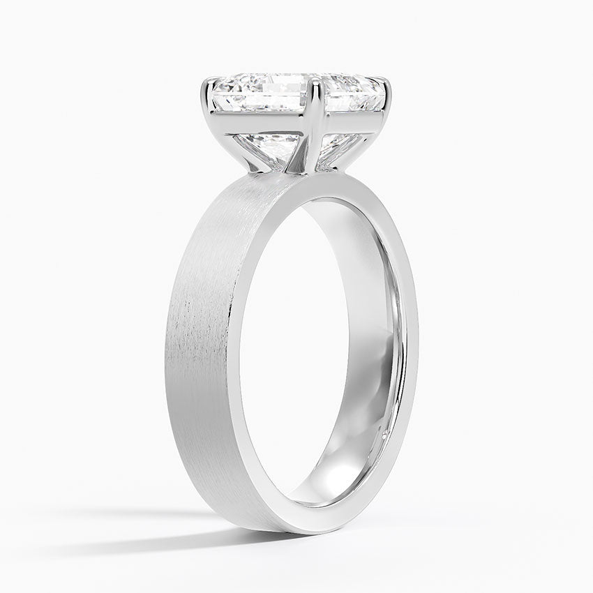 Peyton 4mm Satin Finish Solitaire Ring