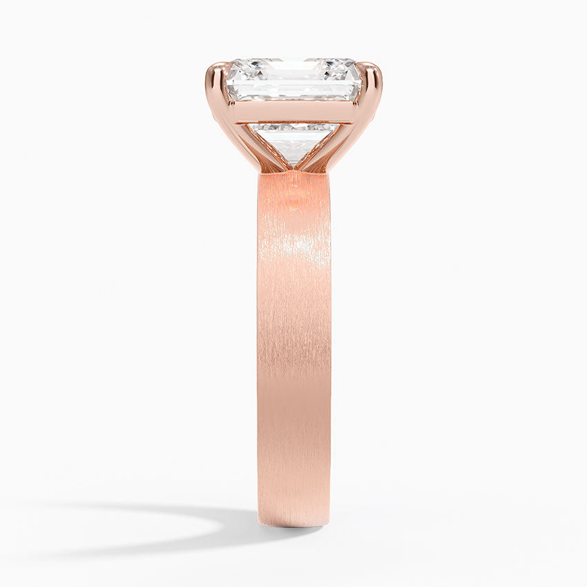 Peyton 4mm Satin Finish Solitaire Ring