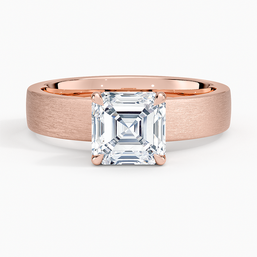 Peyton 4mm Satin Finish Solitaire Ring