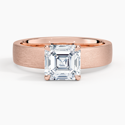 Peyton 4mm Satin Finish Solitaire Ring