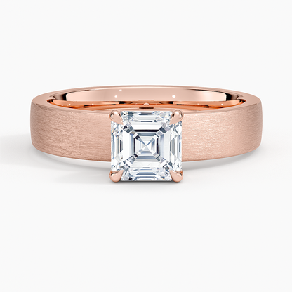 Peyton 4mm Satin Finish Solitaire Ring