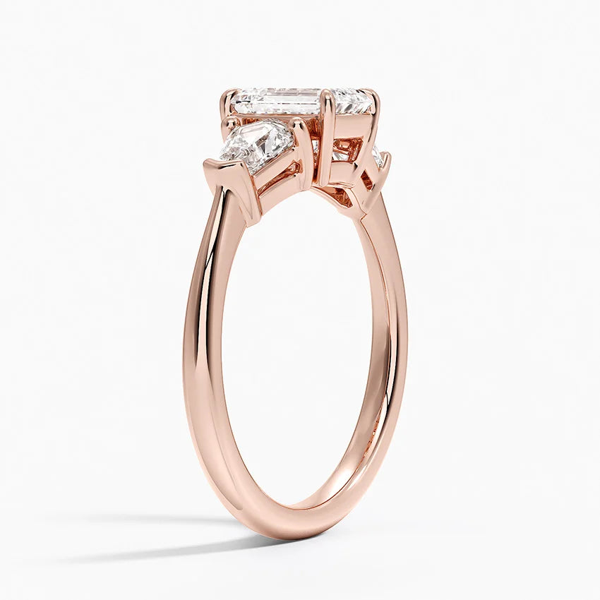 Shield Cut Three Stone Diamond Ring