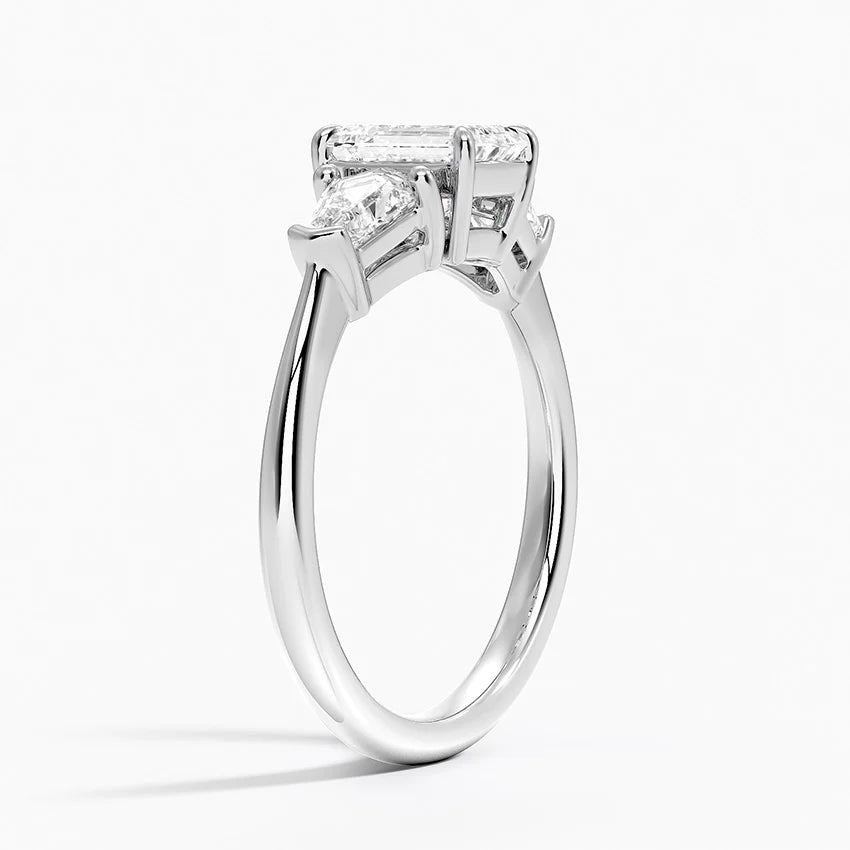 Shield Cut Three Stone Diamond Ring