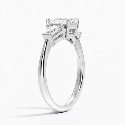 Shield Cut Three Stone Diamond Ring