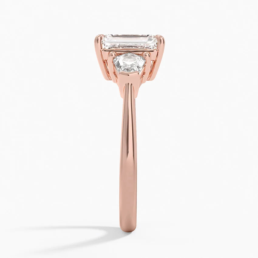 Shield Cut Three Stone Diamond Ring