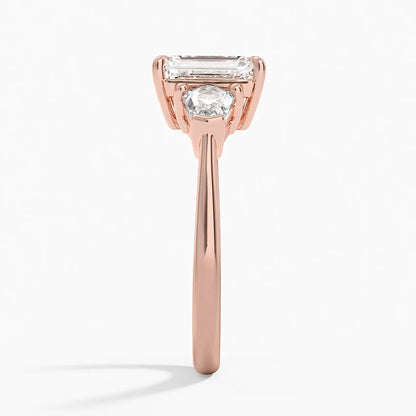 Shield Cut Three Stone Diamond Ring