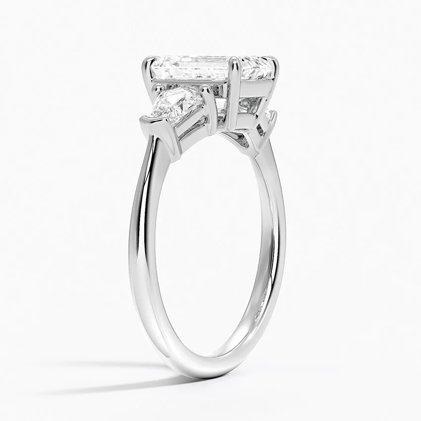Shield Cut Three Stone Diamond Ring