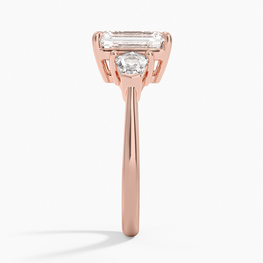 Shield Cut Three Stone Diamond Ring