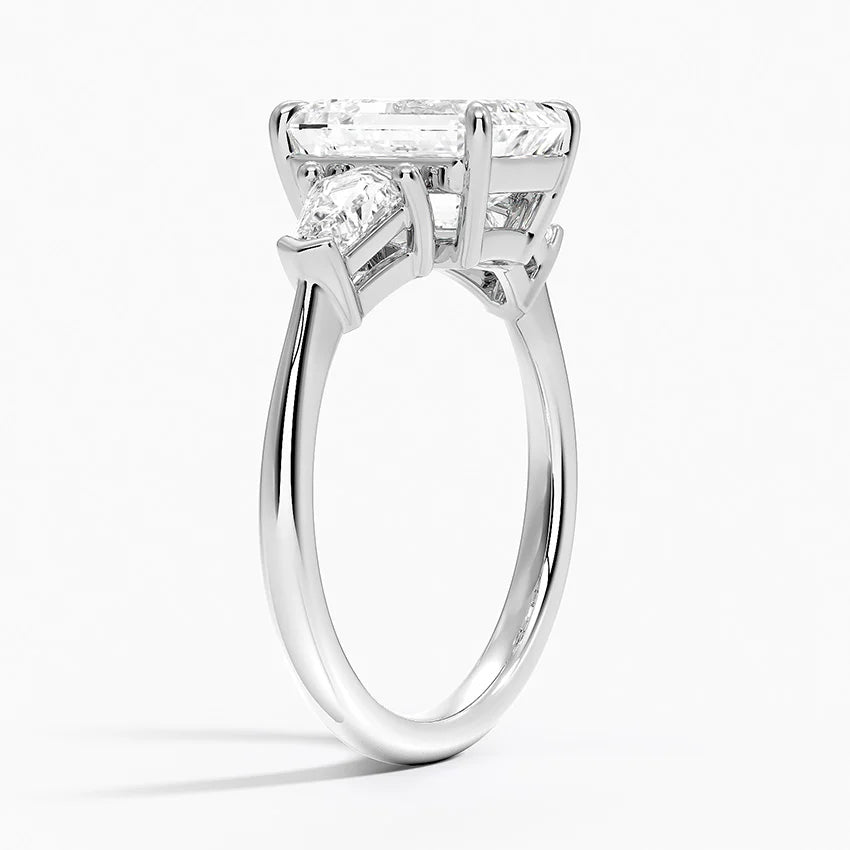Shield Cut Three Stone Diamond Ring
