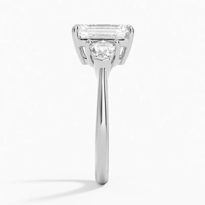 Shield Cut Three Stone Diamond Ring