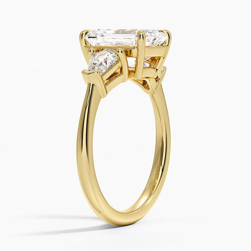 Shield Cut Three Stone Diamond Ring