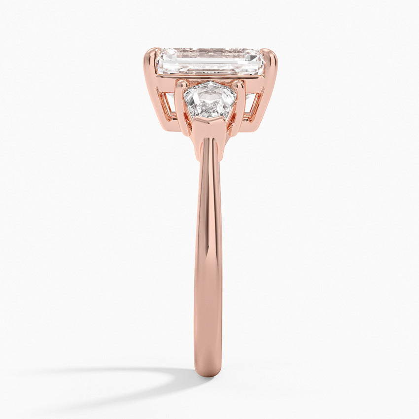 Shield Cut Three Stone Diamond Ring