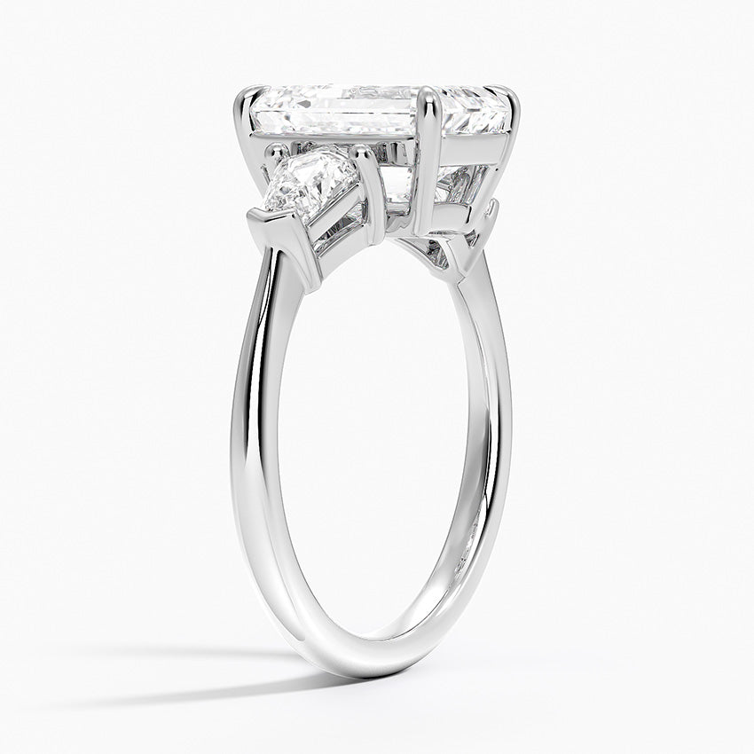 Shield Cut Three Stone Diamond Ring