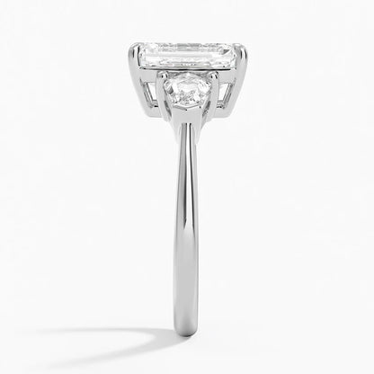 Shield Cut Three Stone Diamond Ring