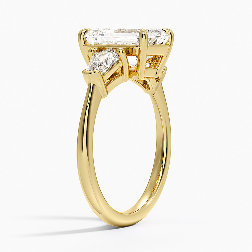 Shield Cut Three Stone Diamond Ring