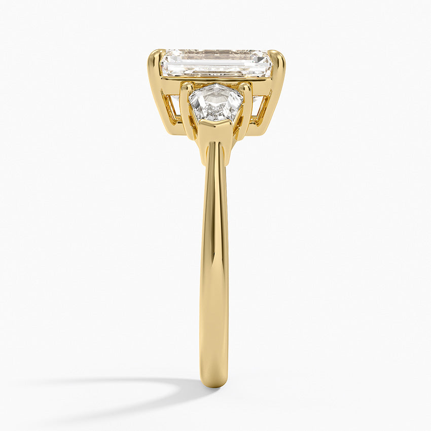 Shield Cut Three Stone Diamond Ring