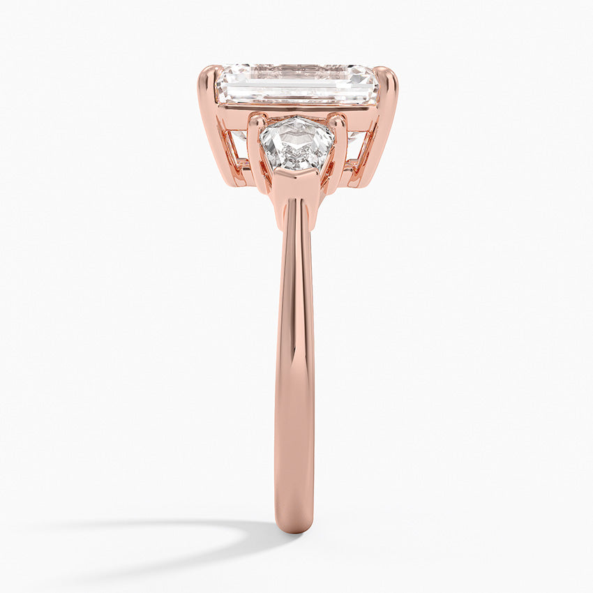 Shield Cut Three Stone Diamond Ring