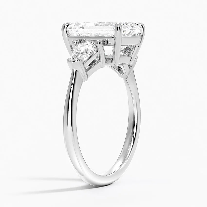 Shield Cut Three Stone Diamond Ring