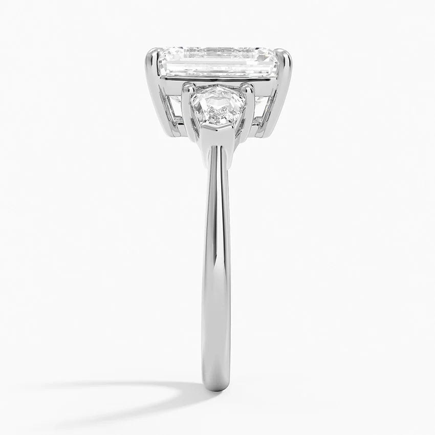 Shield Cut Three Stone Diamond Ring