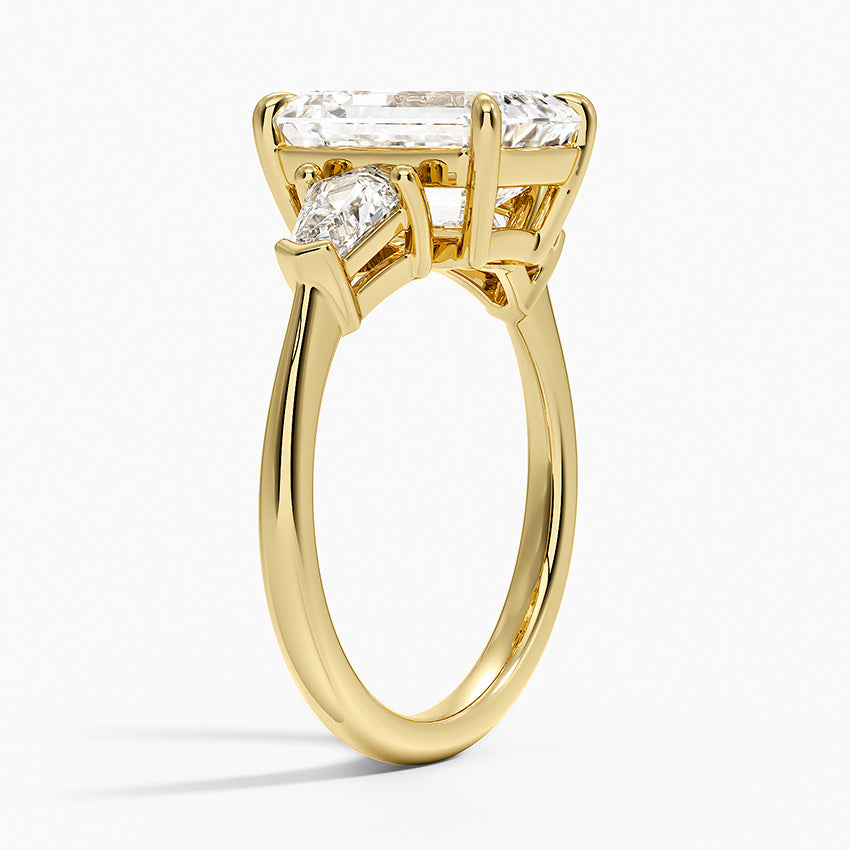 Shield Cut Three Stone Diamond Ring