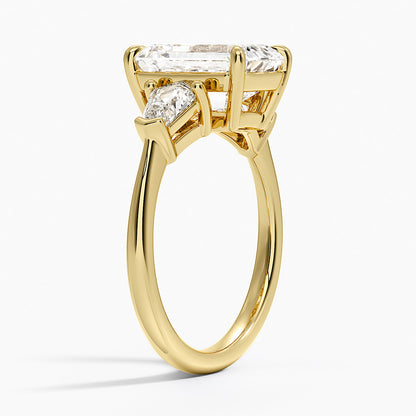 Shield Cut Three Stone Diamond Ring