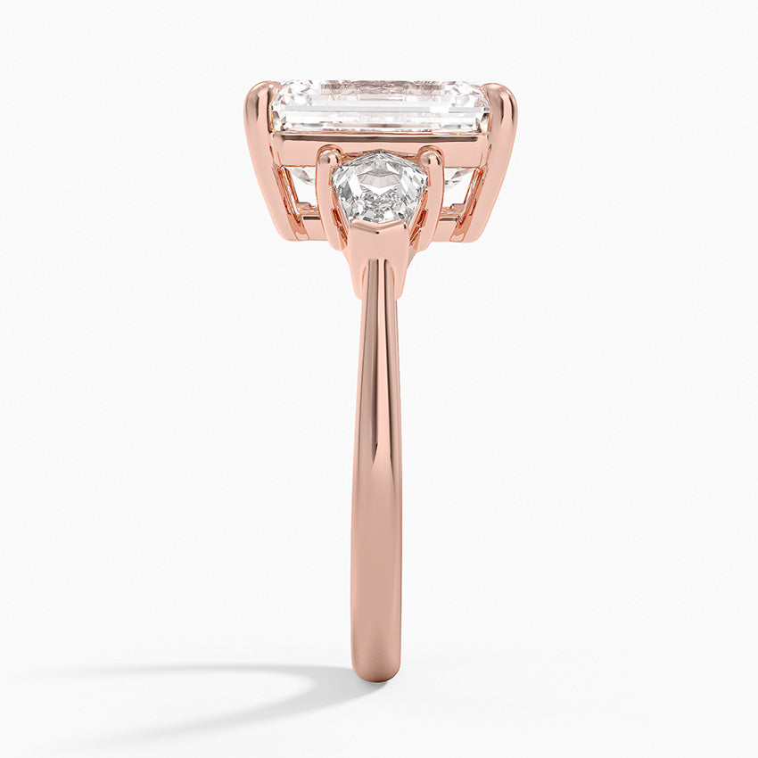 Shield Cut Three Stone Diamond Ring