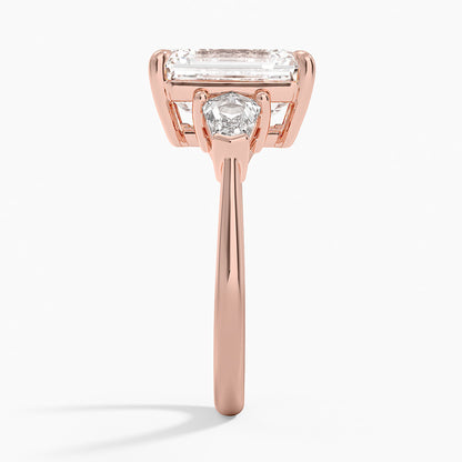 Shield Cut Three Stone Diamond Ring