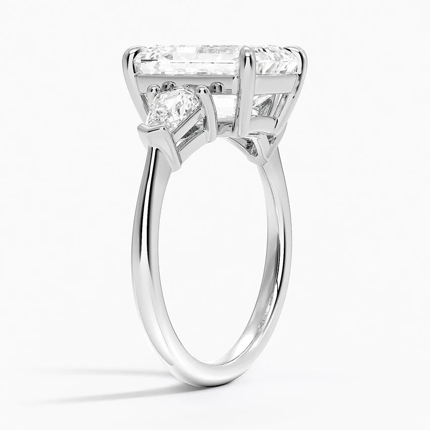 Shield Cut Three Stone Diamond Ring