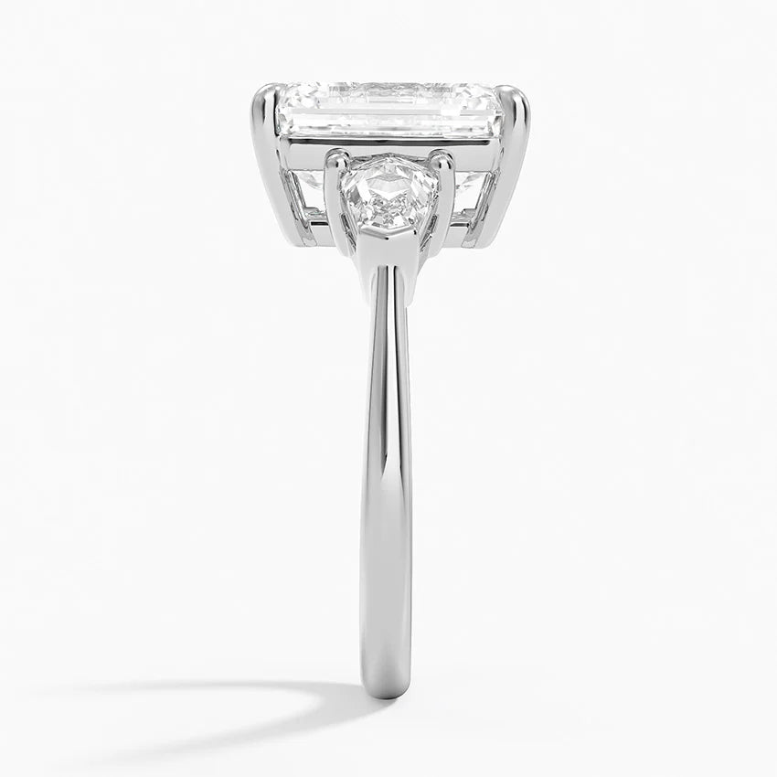 Shield Cut Three Stone Diamond Ring