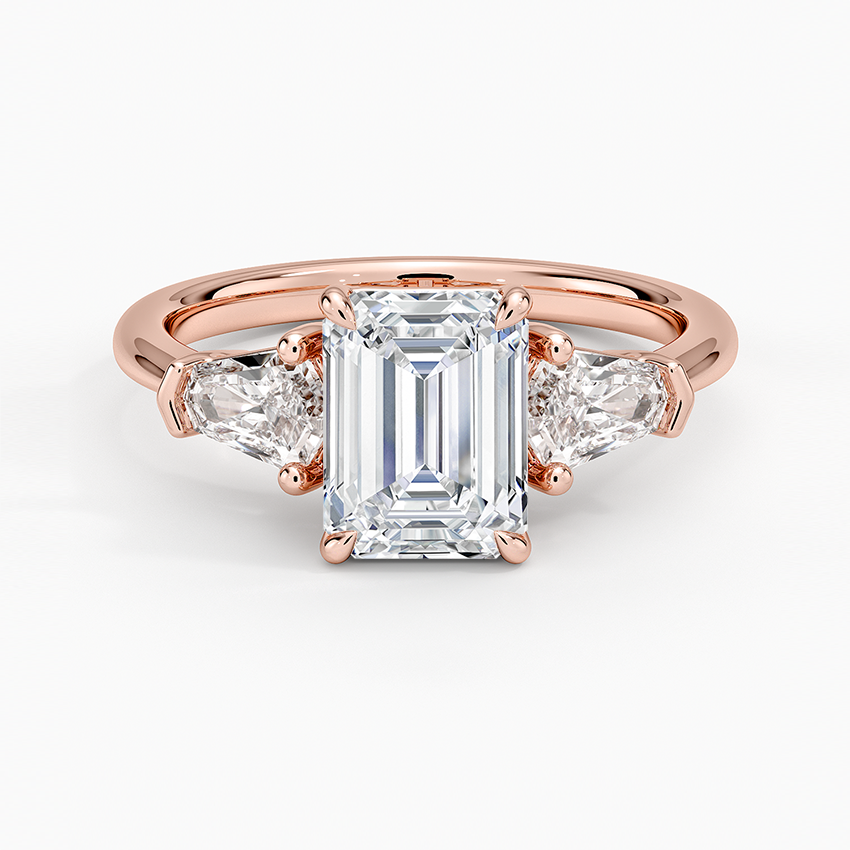 Shield Cut Three Stone Diamond Ring