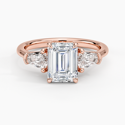 Shield Cut Three Stone Diamond Ring