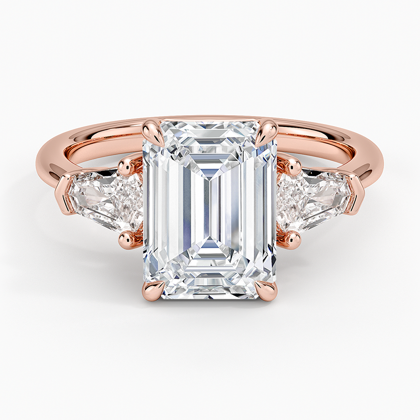 Shield Cut Three Stone Diamond Ring