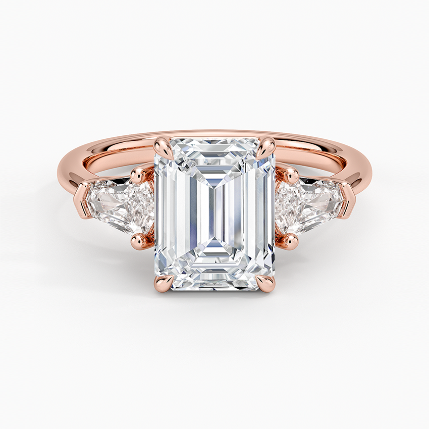 Shield Cut Three Stone Diamond Ring