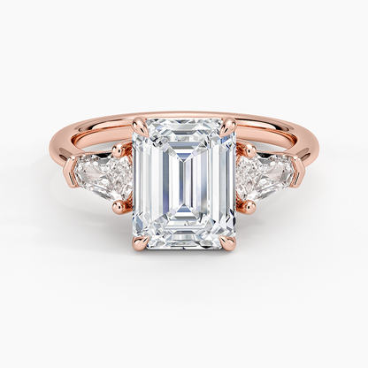 Shield Cut Three Stone Diamond Ring