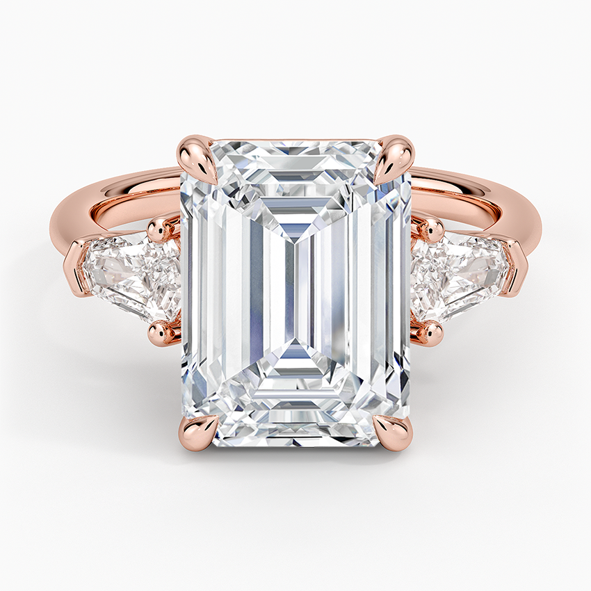 Shield Cut Three Stone Diamond Ring