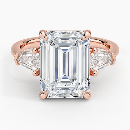 Shield Cut Three Stone Diamond Ring