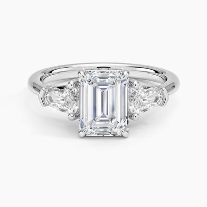 Shield Cut Three Stone Diamond Ring