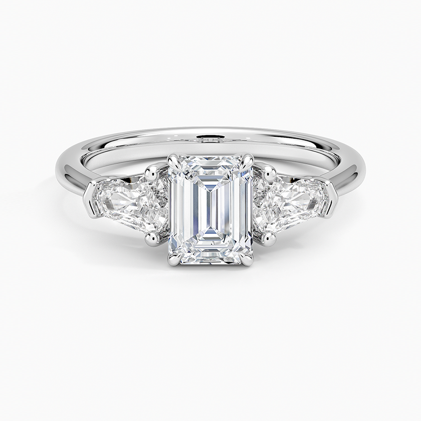 Shield Cut Three Stone Diamond Ring