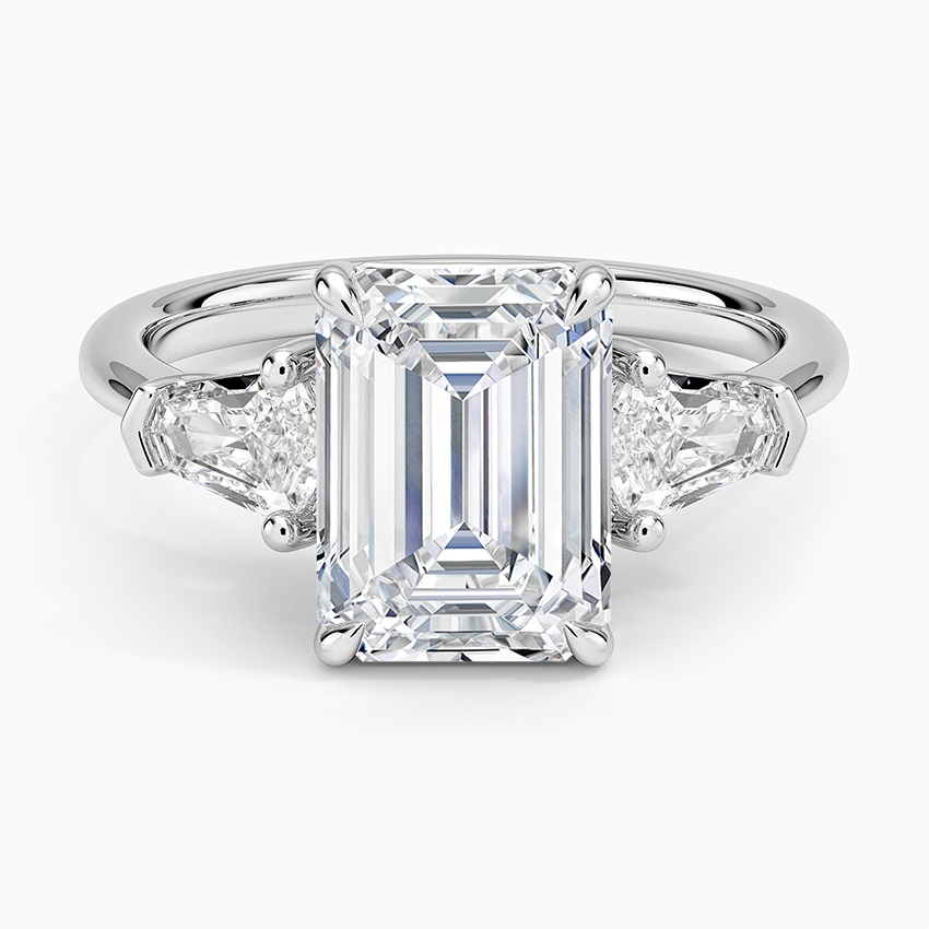 Shield Cut Three Stone Diamond Ring